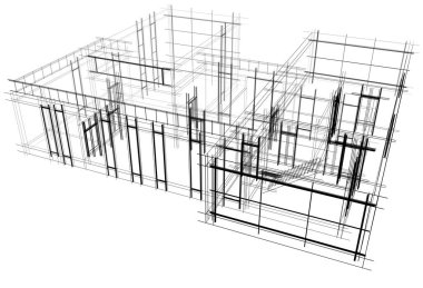 soyut mimari tasarım, dijital konsept arkaplanı oluşturma