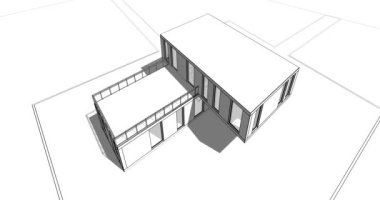 soyut mimari tasarım, dijital konsept arkaplanı oluşturma