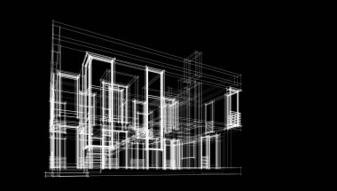 soyut mimari tasarım, dijital konsept arkaplanı oluşturma
