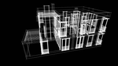 soyut mimari tasarım, dijital konsept arkaplanı oluşturma