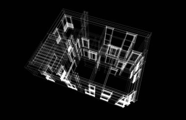 soyut mimari tasarım, dijital konsept arkaplanı oluşturma