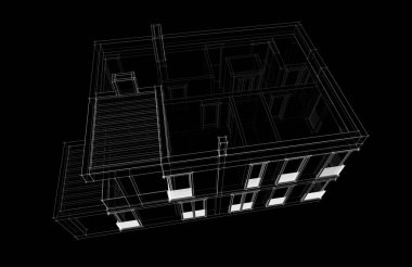 soyut mimari tasarım, dijital konsept arkaplanı oluşturma