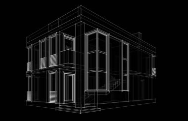 soyut mimari tasarım, dijital konsept arkaplanı oluşturma