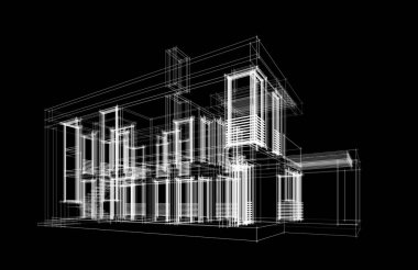 soyut mimari tasarım, dijital konsept arkaplanı oluşturma