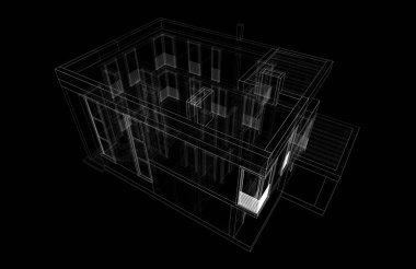 soyut mimari tasarım, dijital konsept arkaplanı oluşturma