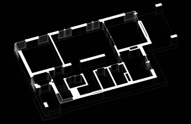 soyut mimari tasarım, dijital konsept arkaplanı oluşturma