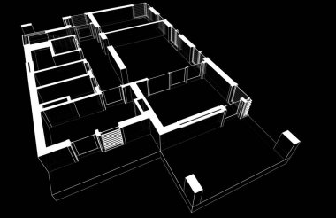 soyut mimari tasarım, dijital konsept arkaplanı oluşturma
