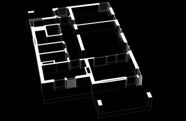 soyut mimari tasarım, dijital konsept arkaplanı oluşturma