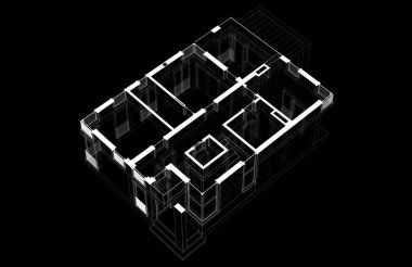 soyut mimari tasarım, dijital konsept arkaplanı oluşturma