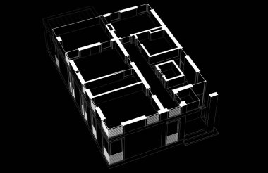 soyut mimari tasarım, dijital konsept arkaplanı oluşturma