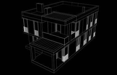 soyut mimari tasarım, dijital konsept arkaplanı oluşturma