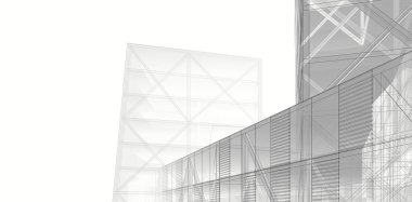 soyut mimari tasarım, dijital konsept arkaplanı oluşturma