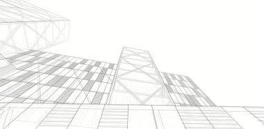 soyut mimari tasarım, dijital konsept arkaplanı oluşturma