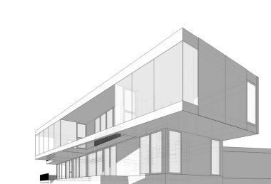 soyut mimari tasarım, dijital konsept arkaplanı oluşturma