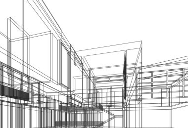 soyut mimari tasarım, dijital konsept arkaplanı oluşturma