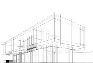 soyut mimari tasarım, dijital konsept arkaplanı oluşturma