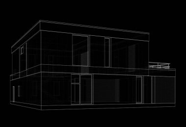 soyut mimari tasarım, dijital konsept arkaplanı oluşturma