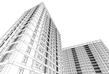 soyut mimari tasarım, dijital konsept arkaplanı oluşturma