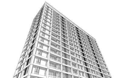 soyut mimari tasarım, dijital konsept arkaplanı oluşturma