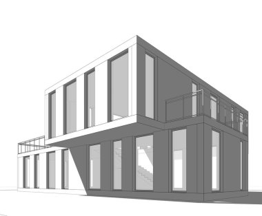 soyut mimari tasarım, dijital konsept arkaplanı oluşturma