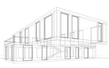 soyut mimari tasarım, dijital konsept arkaplanı oluşturma