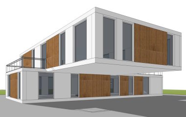 soyut mimari tasarım, dijital konsept arkaplanı oluşturma