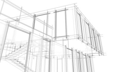 soyut mimari tasarım, dijital konsept arkaplanı oluşturma