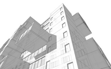 soyut mimari tasarım, dijital konsept arkaplanı oluşturma