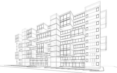 soyut mimari tasarım, dijital konsept arkaplanı oluşturma