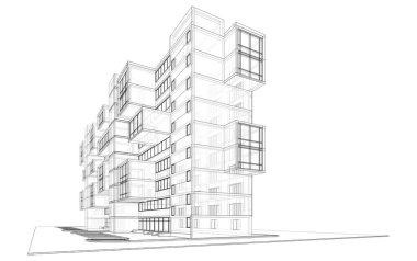 soyut mimari tasarım, dijital konsept arkaplanı oluşturma