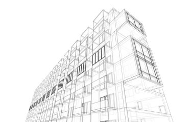 soyut mimari tasarım, dijital konsept arkaplanı oluşturma