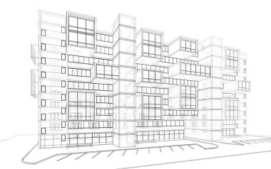 soyut mimari tasarım, dijital konsept arkaplanı oluşturma