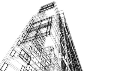 soyut mimari tasarım, dijital konsept arkaplanı oluşturma