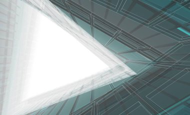 soyut mimari tasarım, dijital konsept arkaplanı oluşturma