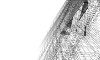 soyut mimari tasarım, dijital konsept arkaplanı oluşturma