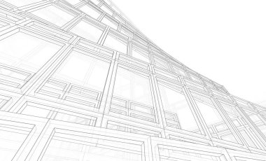 soyut mimari tasarım, dijital konsept arkaplanı oluşturma