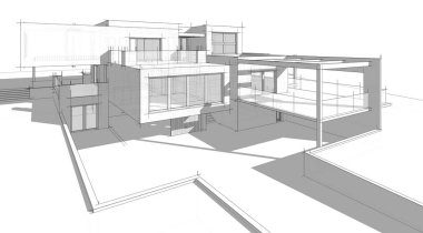 soyut mimari tasarım, dijital konsept arkaplanı oluşturma