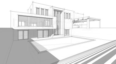 soyut mimari tasarım, dijital konsept arkaplanı oluşturma