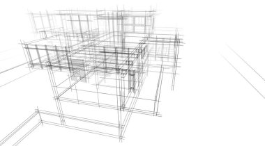 soyut mimari tasarım, dijital konsept arkaplanı oluşturma