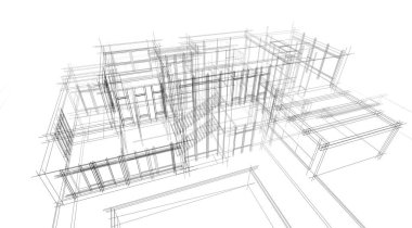 soyut mimari tasarım, dijital konsept arkaplanı oluşturma