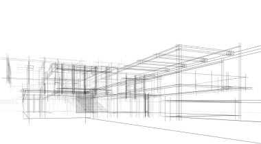 soyut mimari tasarım, dijital konsept arkaplanı oluşturma