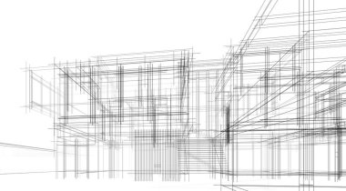 soyut mimari tasarım, dijital konsept arkaplanı oluşturma