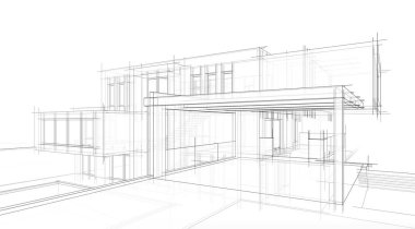 soyut mimari tasarım, dijital konsept arkaplanı oluşturma