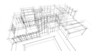 soyut mimari tasarım, dijital konsept arkaplanı oluşturma