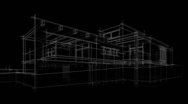soyut mimari tasarım, dijital konsept arkaplanı oluşturma