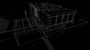 soyut mimari tasarım, dijital konsept arkaplanı oluşturma