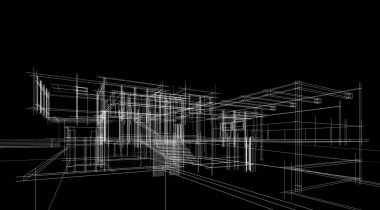 soyut mimari tasarım, dijital konsept arkaplanı oluşturma