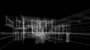 soyut mimari tasarım, dijital konsept arkaplanı oluşturma