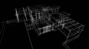 soyut mimari tasarım, dijital konsept arkaplanı oluşturma