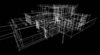 soyut mimari tasarım, dijital konsept arkaplanı oluşturma